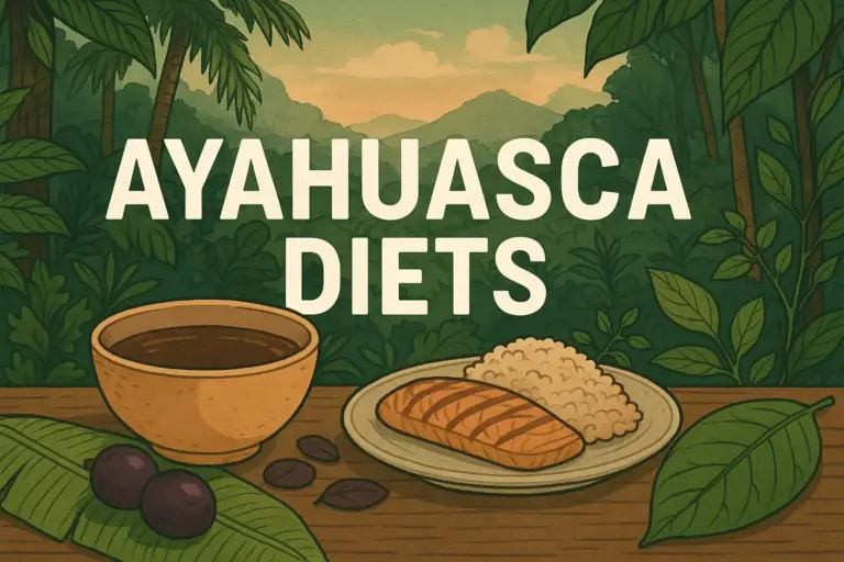Ayahuasca diet preparation with traditional foods in Colombia to get ready for ceremony.