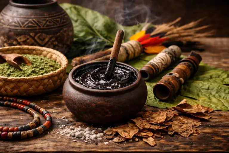 ambil sacred tobacco paste used in indigenous colombian plant medicine